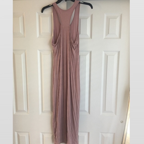 Mauve Ribbed Racerback Dress - Picture 3 of 3
